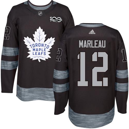 Adidas Maple Leafs #12 Patrick Marleau Black 1917-100th Anniversary Stitched NHL Jersey